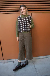 Artlove Iserie Brown Check Vest