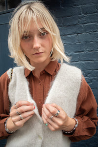 American Dreams Telma Beige Vest - The Mercantile London