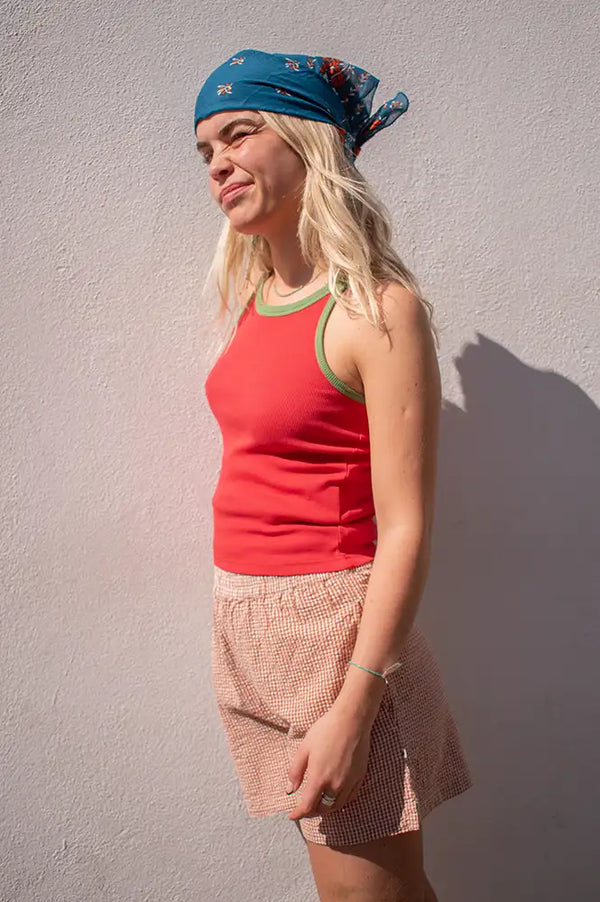 Thinking Mu Harriet Ivy Clavel Contrast Top - The Mercantile London