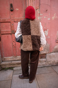 Amente Colour Block Reversible Shepards Vest