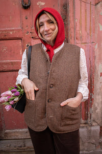 Amente Colour Block Reversible Shepards Vest