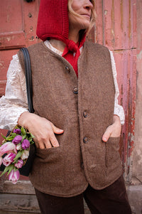 Amente Colour Block Reversible Shepards Vest