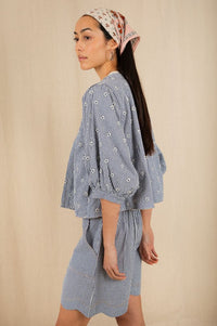 Bonté Vida Lemon Zest & Navy Reversible Jacket - The Mercantile London