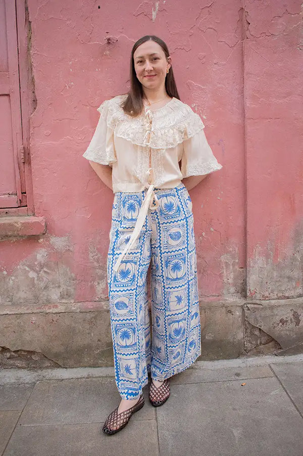 Object Vima Birch And Azure Blue Culottes - The Mercantile London
