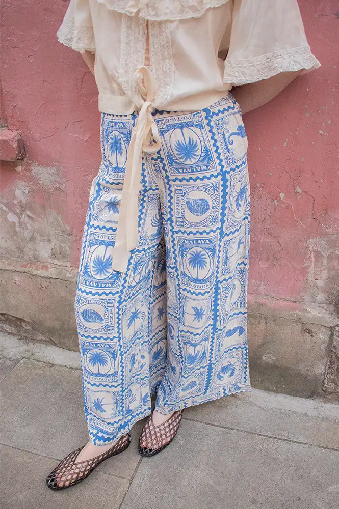 Object Vima Birch And Azure Blue Culottes - The Mercantile London
