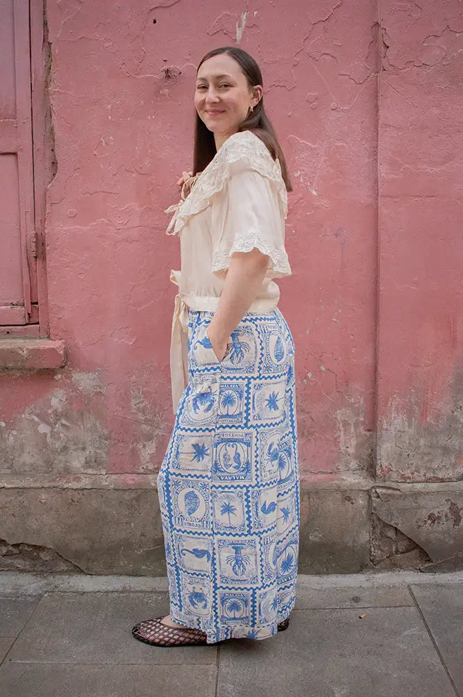 Object Vima Birch And Azure Blue Culottes - The Mercantile London