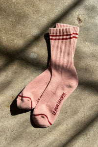 Le Bon Shoppe Boyfriend Vintage Pink Socks - The Mercantile London