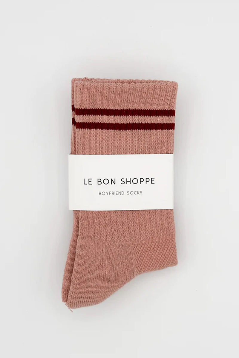 Le Bon Shoppe Boyfriend Vintage Pink Socks - The Mercantile London