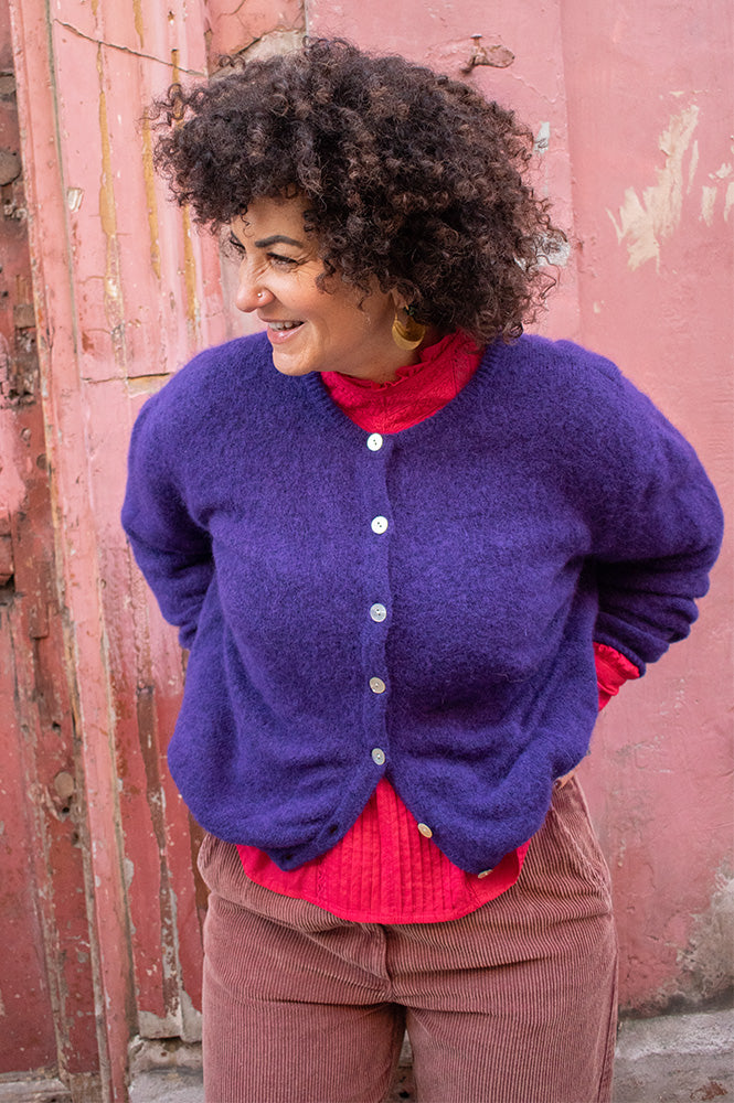 American Vintage Vitow Aubergine Cardigan