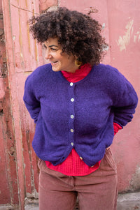 American Vintage Vitow Aubergine Cardigan