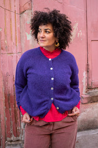 American Vintage Vitow Aubergine Cardigan