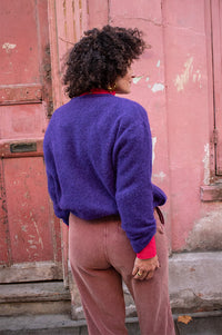 American Vintage Vitow Aubergine Cardigan