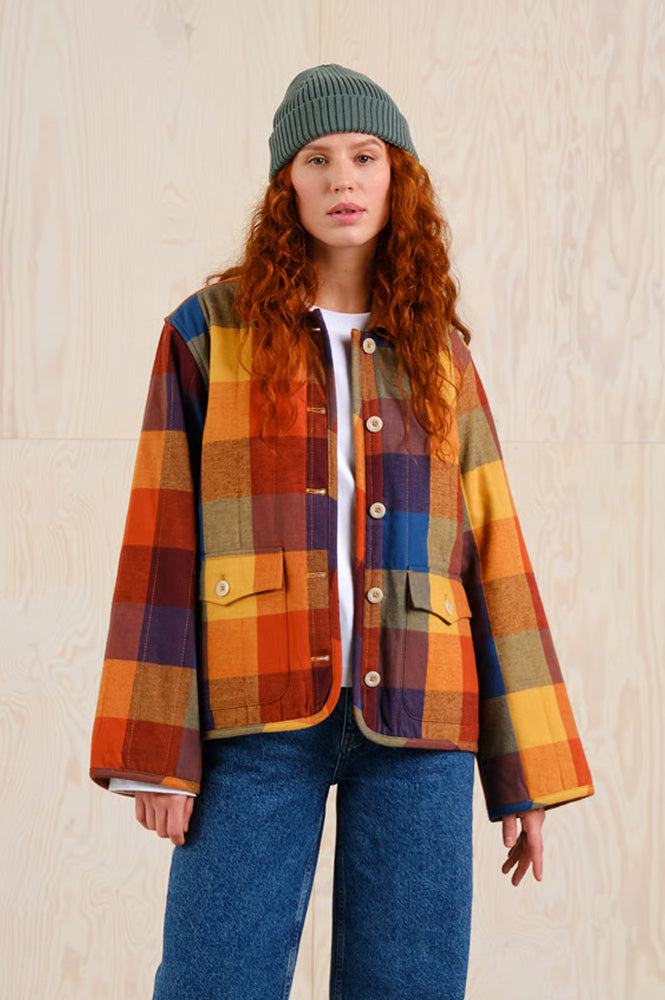 Dedicated Voxtorp Quilted Flannel Check Jacket - The Mercantile London