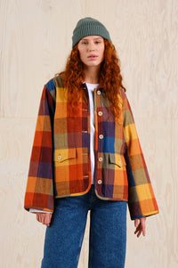 Dedicated Voxtorp Quilted Flannel Check Jacket - The Mercantile London