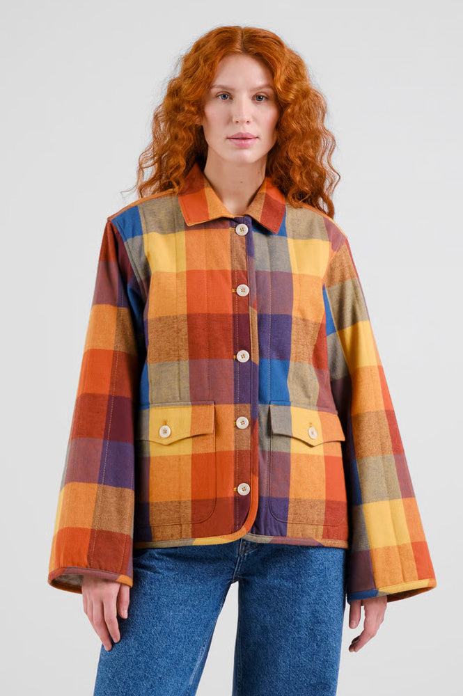 Dedicated Voxtorp Quilted Flannel Check Jacket - The Mercantile London