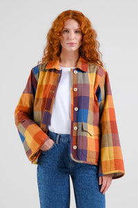 Dedicated Voxtorp Quilted Flannel Check Jacket - The Mercantile London