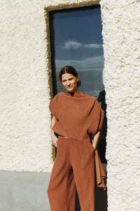 Indi & Cold Canela Asymmetric Blouse - The Mercantile London