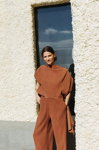 Indi & Cold Canela Asymmetric Blouse - The Mercantile London