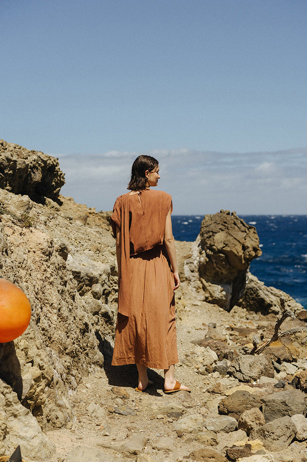 Indi & Cold Canela Asymmetric Blouse - The Mercantile London