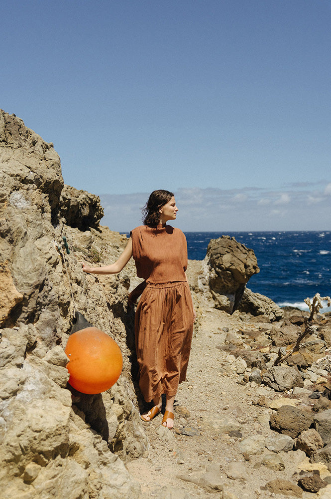 Indi & Cold Canela Asymmetric Blouse - The Mercantile London