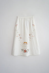 Indi & Cold White Cross-Stitch Skirt - The Mercantile London