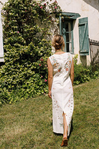 Indi & Cold White Cross-Stitch Dress - The Mercantile London