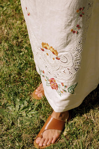 Indi & Cold White Cross-Stitch Dress - The Mercantile London