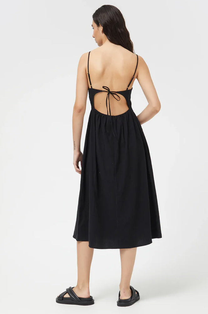 Compania Fantastica Black Open Back Dress - The Mercantile London