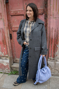 Second Female Walance Dark Grey Melange Coat - The Mercantile London