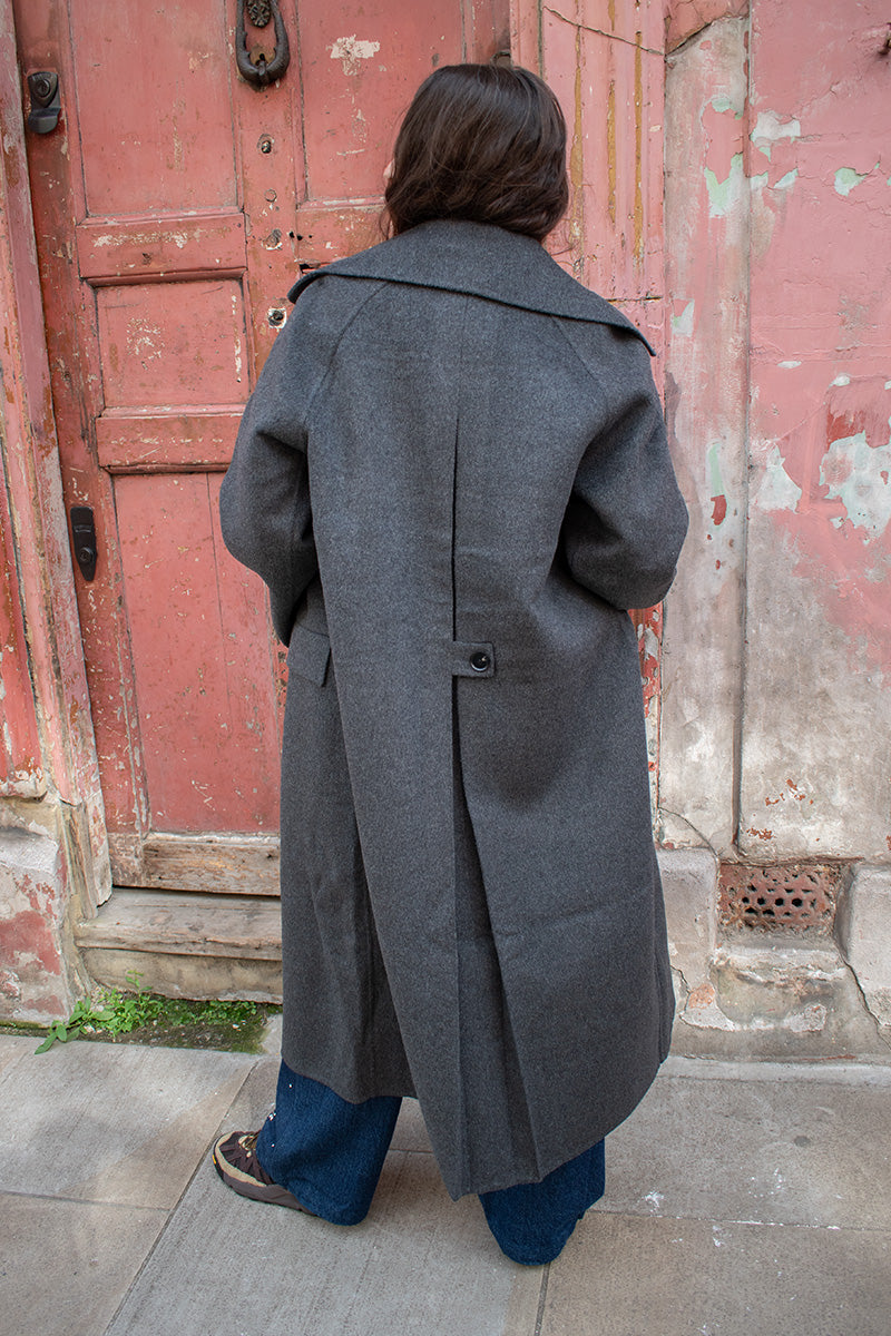 Second Female Walance Dark Grey Melange Coat - The Mercantile London