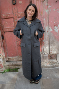 Second Female Walance Dark Grey Melange Coat - The Mercantile London