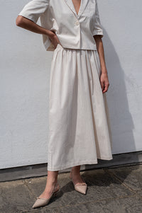 ICHI Wallis Birch Midi Skirt - The Mercantile London