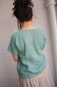 Dr Bloom Darling Green Linen T-Shirt - The Mercantile London