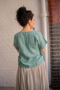 Dr Bloom Darling Green Linen T-Shirt - The Mercantile London