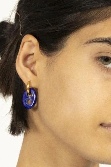 Sandralexandra Single Mariner Link Blue Earring - The Mercantile London