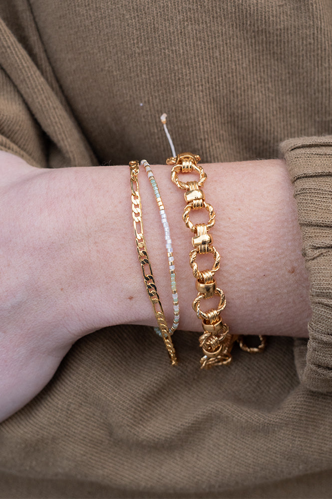 Atelline Miyuki Bead White Bracelet - The Mercantile London