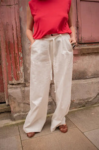 Grace & Mila White Pompon Jeans - The Mercantile London