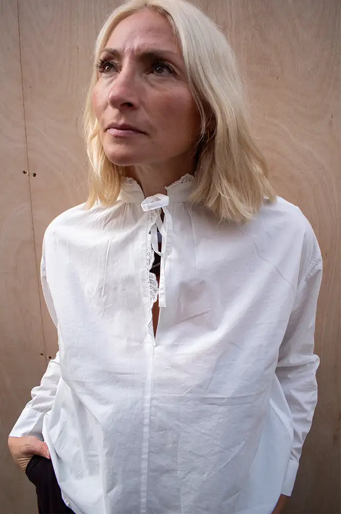 Project AJ117 Hrima White Blouse - The Mercantile London