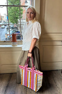 M.A.B.E Alli Ecru Dotted Blouse