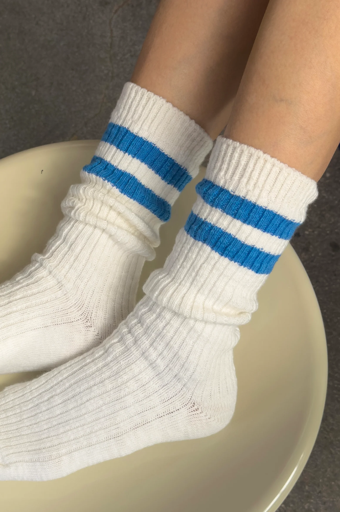 Le Bon Shoppe Cottage White Varsity Socks