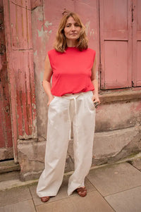 Grace & Mila White Pompon Jeans - The Mercantile London