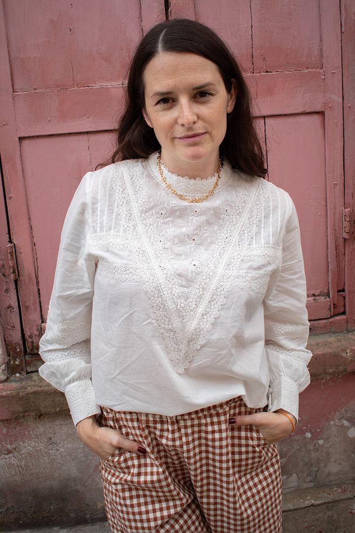The New Society Perla Moonlight White Blouse - The Mercantile London