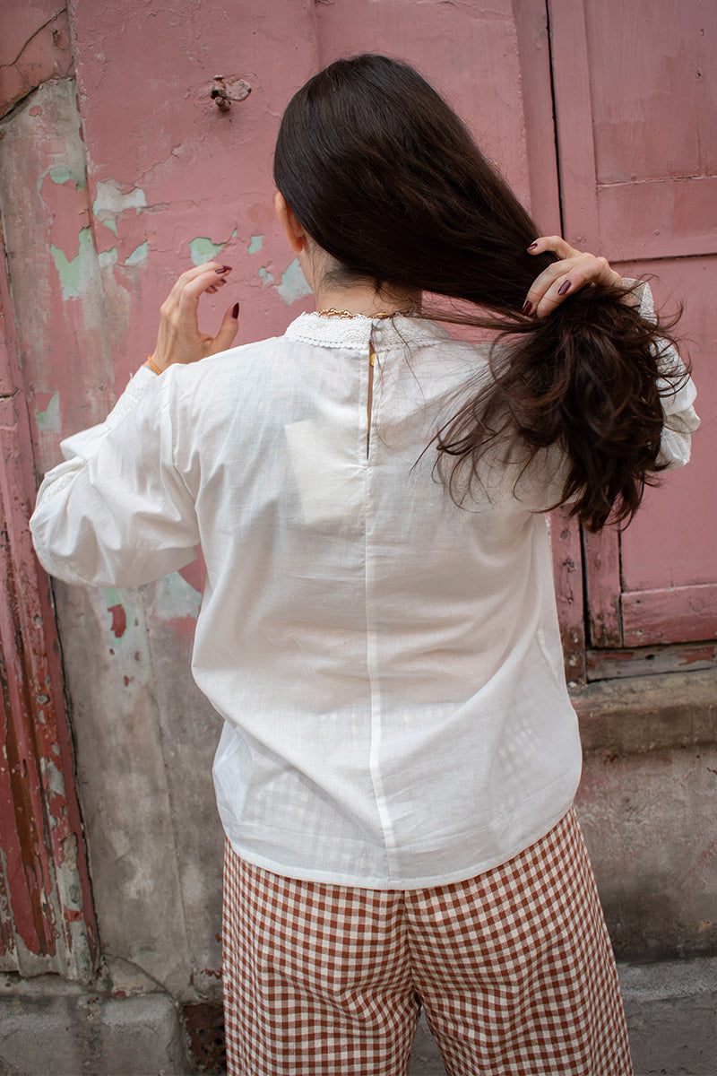 The New Society Perla Moonlight White Blouse - The Mercantile London