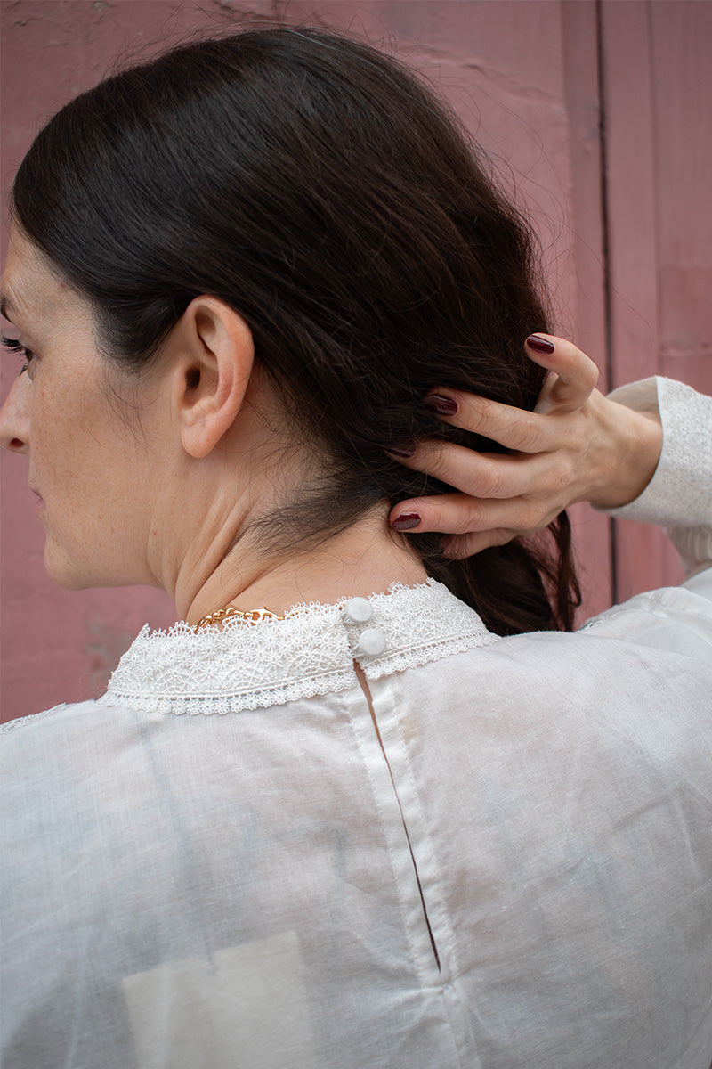 The New Society Perla Moonlight White Blouse - The Mercantile London