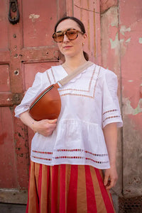 Stella Nova White Scalloped Collar Blouse - The Mercantile London