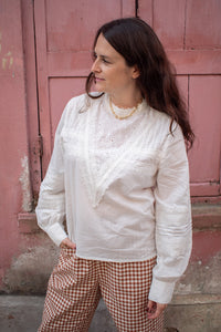 The New Society Perla Moonlight White Blouse - The Mercantile London