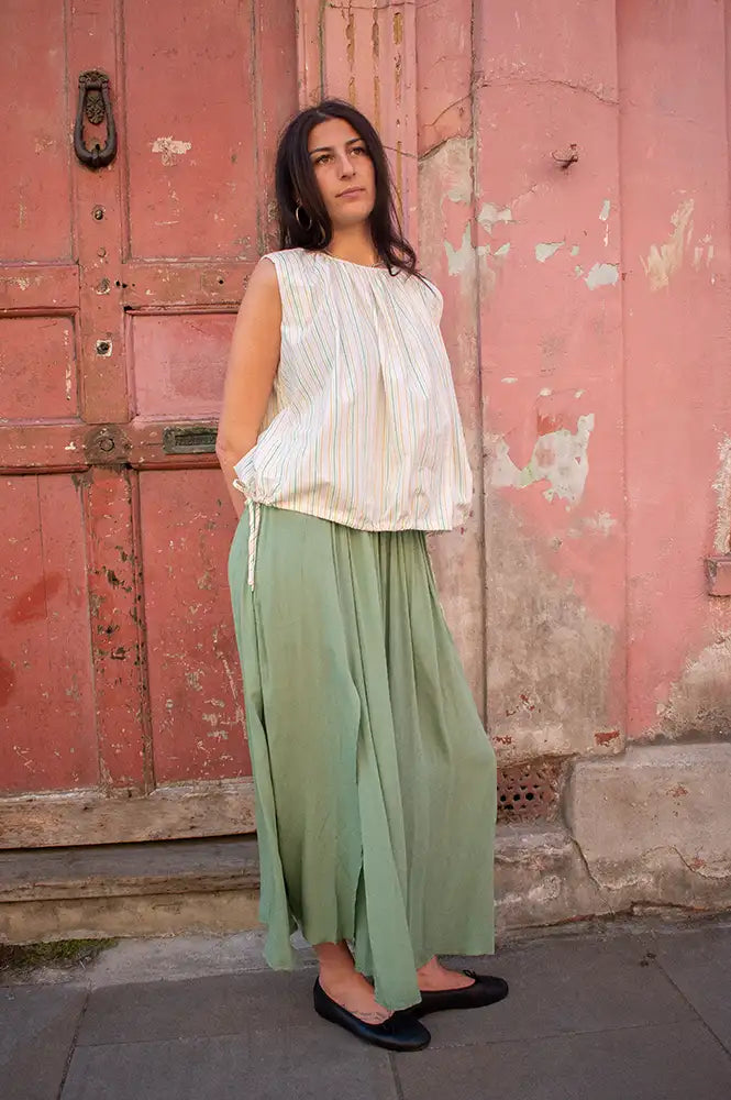 FRNCH Tina Pastels Striped Blouse - The Mercantile London