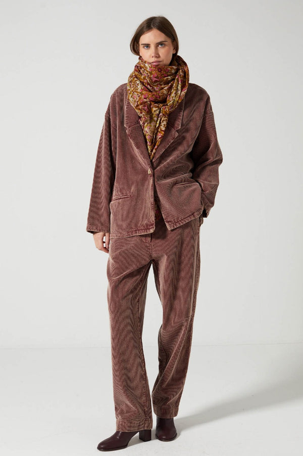 Charlie Joe Siloe Wine Stone Wash Corduroy Trousers - The Mercantile London