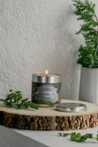 St. Eval Winter Thyme Scented Tin Candle - The Mercantile London