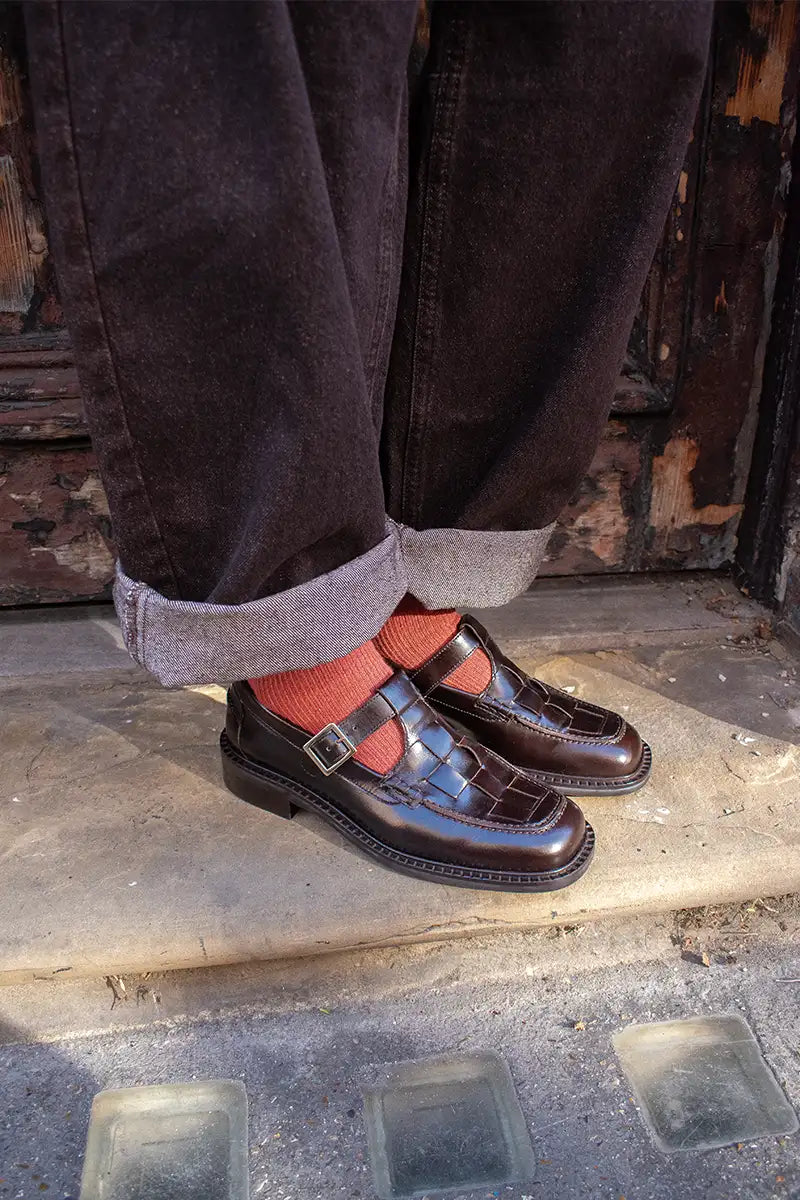 Billi Bi Espresso Marte Woven Loafer - The Mercantile London